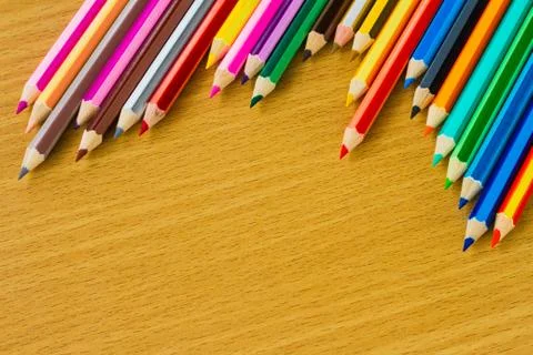 Colored pencils Stock Photos