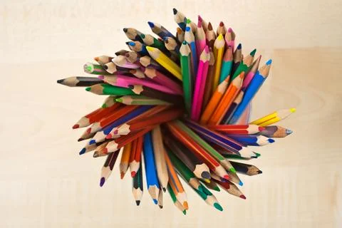 Colored pencils Stock Photos