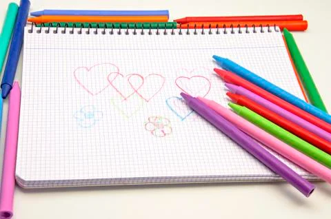 Colored pencils Stock Photos