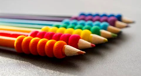 Colored pencils Stockfoto's