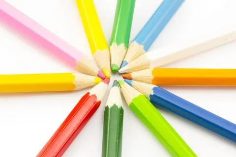 Colored pencils Stock Photos