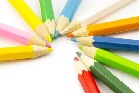 Colored pencils Stock Photos