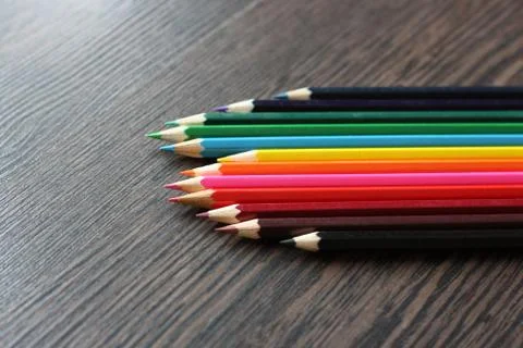 Colored pencils Stock Photos