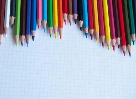 Colored pencils Stock Photos
