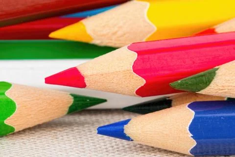 Colored pencils. Stockfoto's