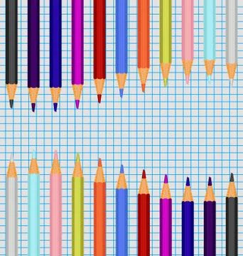 Colored pencils Stock Photos
