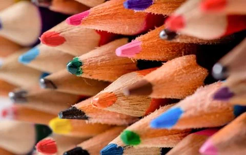 Colored pencils Stock Photos