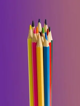 Colored pencils Stock Photos