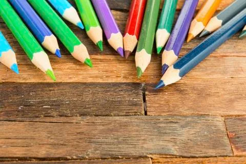 Colored pencils Stock Photos