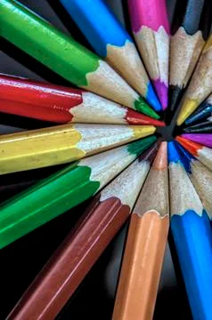Colored pencils Stock Photos