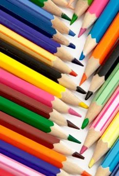 Colored pencils Stock Photos