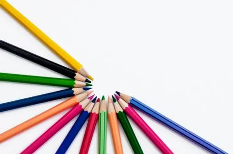Colored pencils Stock Photos