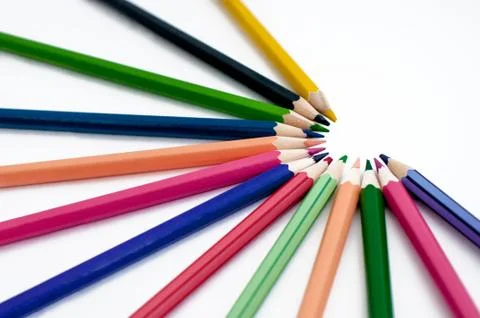 Colored pencils Stock Photos