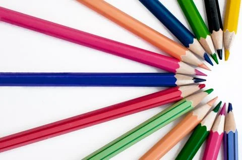 Colored pencils Stock Photos