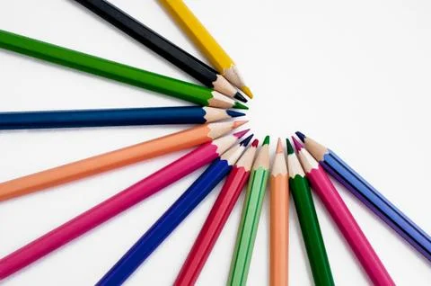 Colored pencils Stock Photos