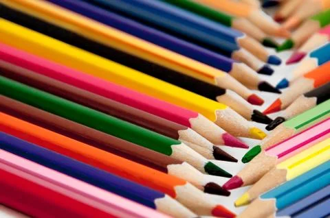 Colored pencils Stock Photos