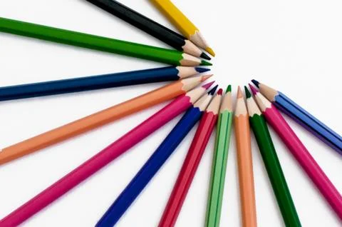 Colored pencils Stock Photos
