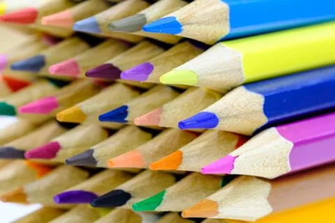 Colored pencils Stock Photos