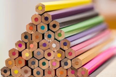 Colored pencils Stock Photos