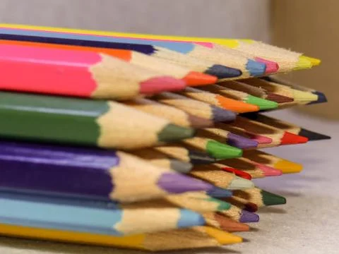 Colored pencils Stock Photos