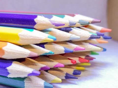 Colored pencils Stock Photos