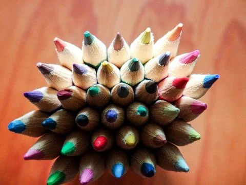 Colored pencils Stock Photos
