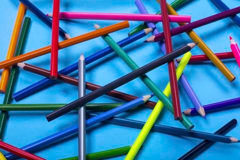 Colored pencils Stock Photos