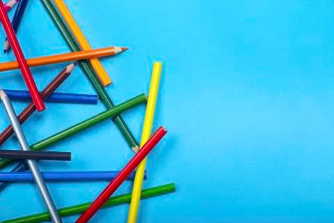 Colored pencils Stock Photos