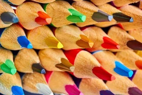 Colored pencils Stockfoto's