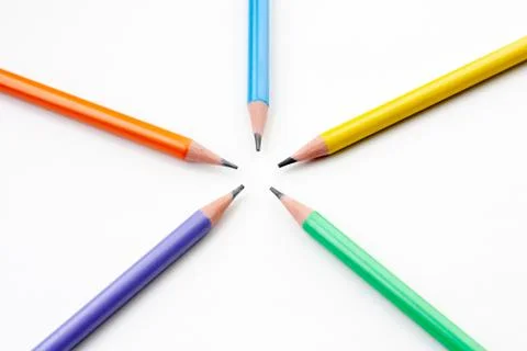 Colored pencils Stock Photos