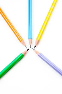 Colored pencils Stock Photos