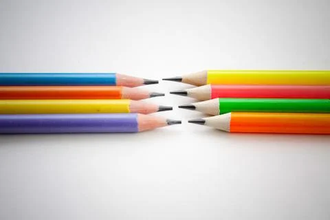 Colored pencils Stock Photos