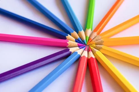Colored pencils Stock Photos