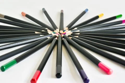 Colored pencils Stock Photos