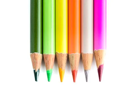 Colored pencils 库存照片