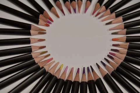 Colored pencils Stock Photos