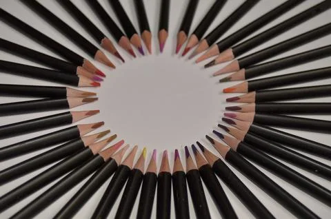 Colored pencils Stock Photos