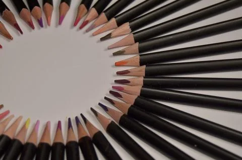Colored pencils Stock Photos