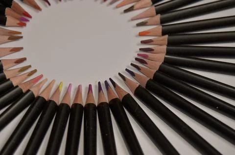 Colored pencils Stock Photos