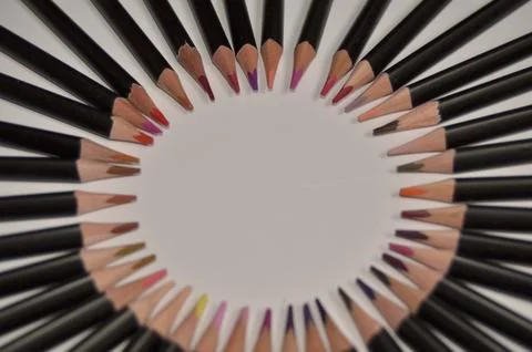 Colored pencils Stock Photos