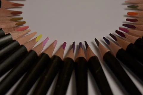 Colored pencils Stock Photos