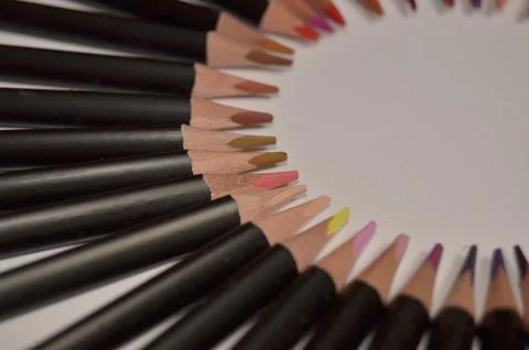 Colored pencils Stock Photos