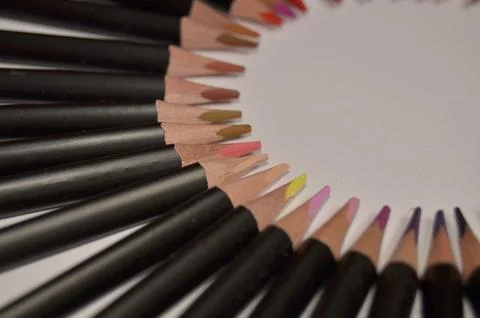 Colored pencils Stock Photos