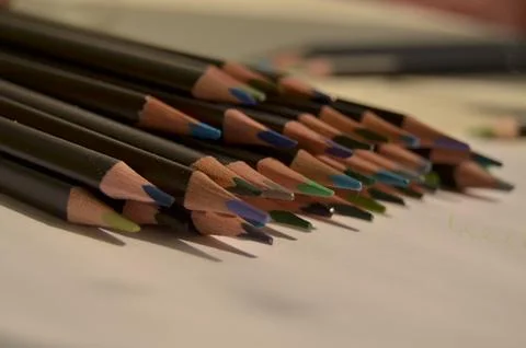 Colored pencils Stock Photos
