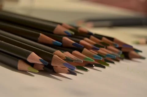 Colored pencils Stock Photos