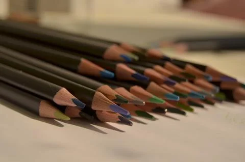Colored pencils Stock Photos
