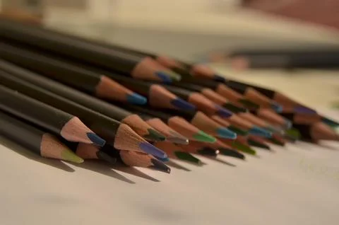 Colored pencils Stock Photos
