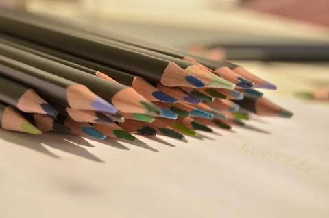 Colored pencils Stock Photos