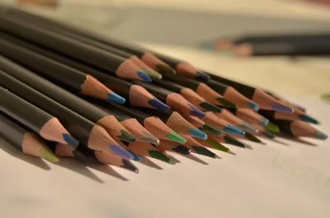 Colored pencils Stock Photos