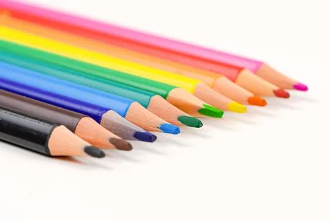 Colored pencils Stock Photos
